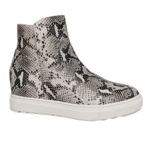 J/SLIDES Snake Print Platform Shoes